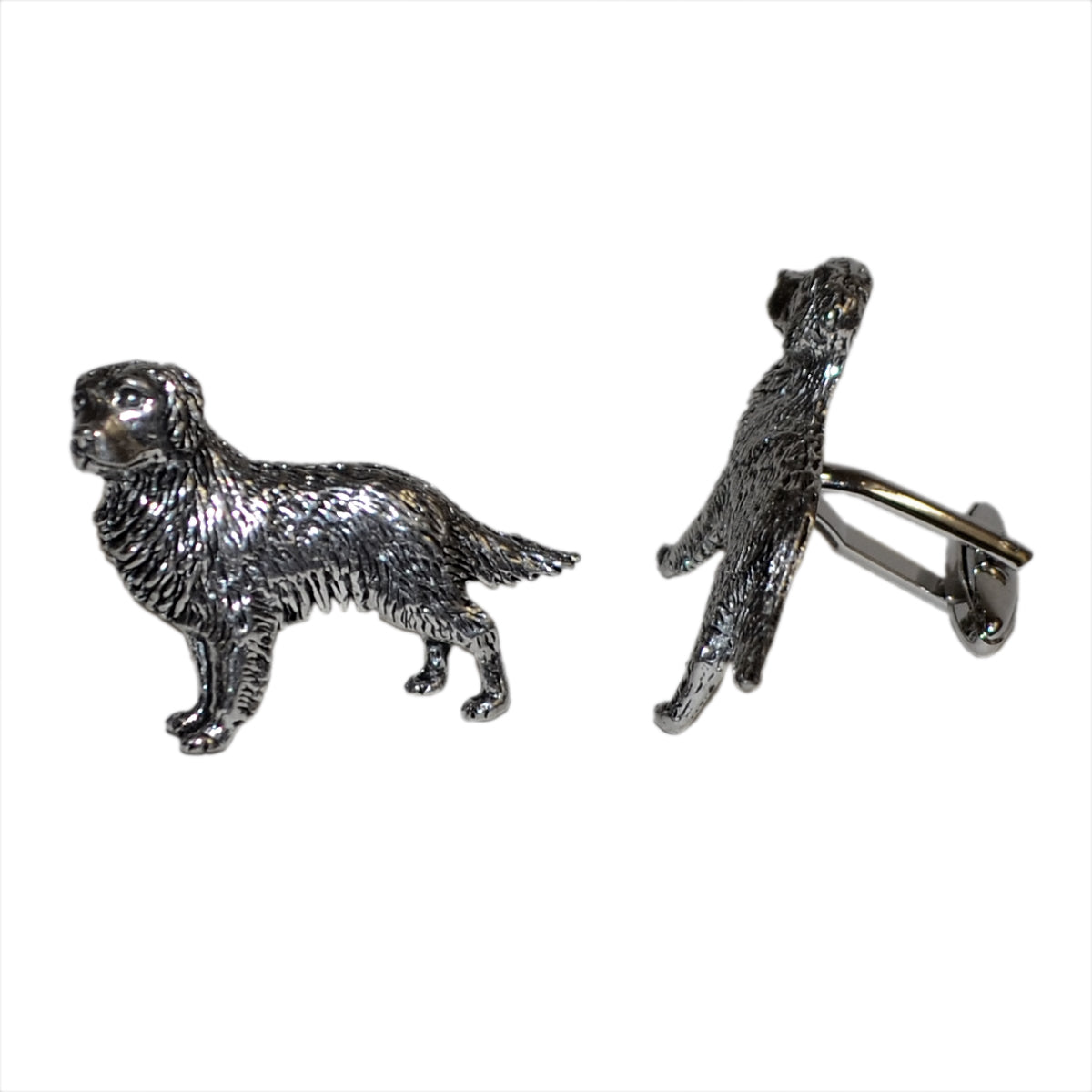 English Made Golden Retriever Pewter Cufflinks | Ashton and Finch