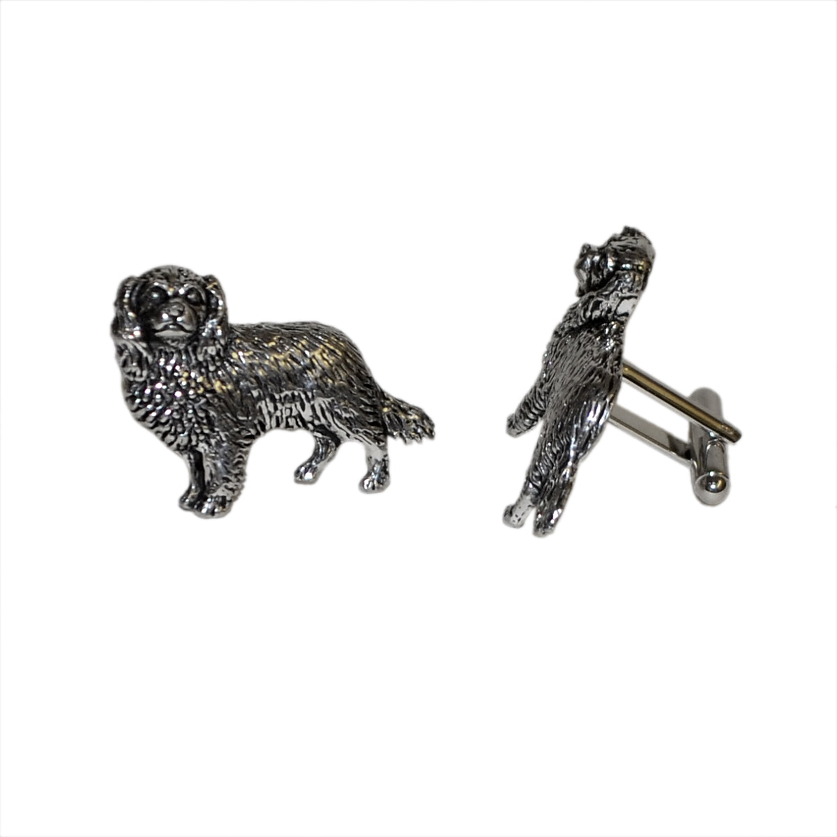 English Made Cavalier King Charles Spaniel Dog Pewter Cufflinks | Ashton and Finch