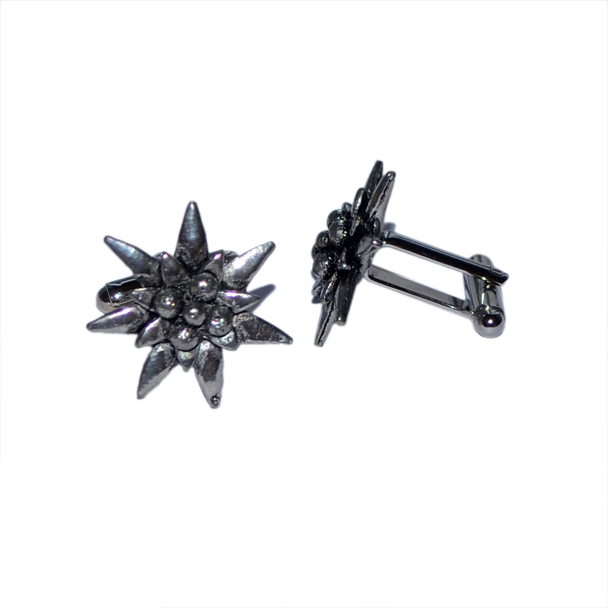 English Made Edelweiss Pewter Cufflinks | Ashton and Finch