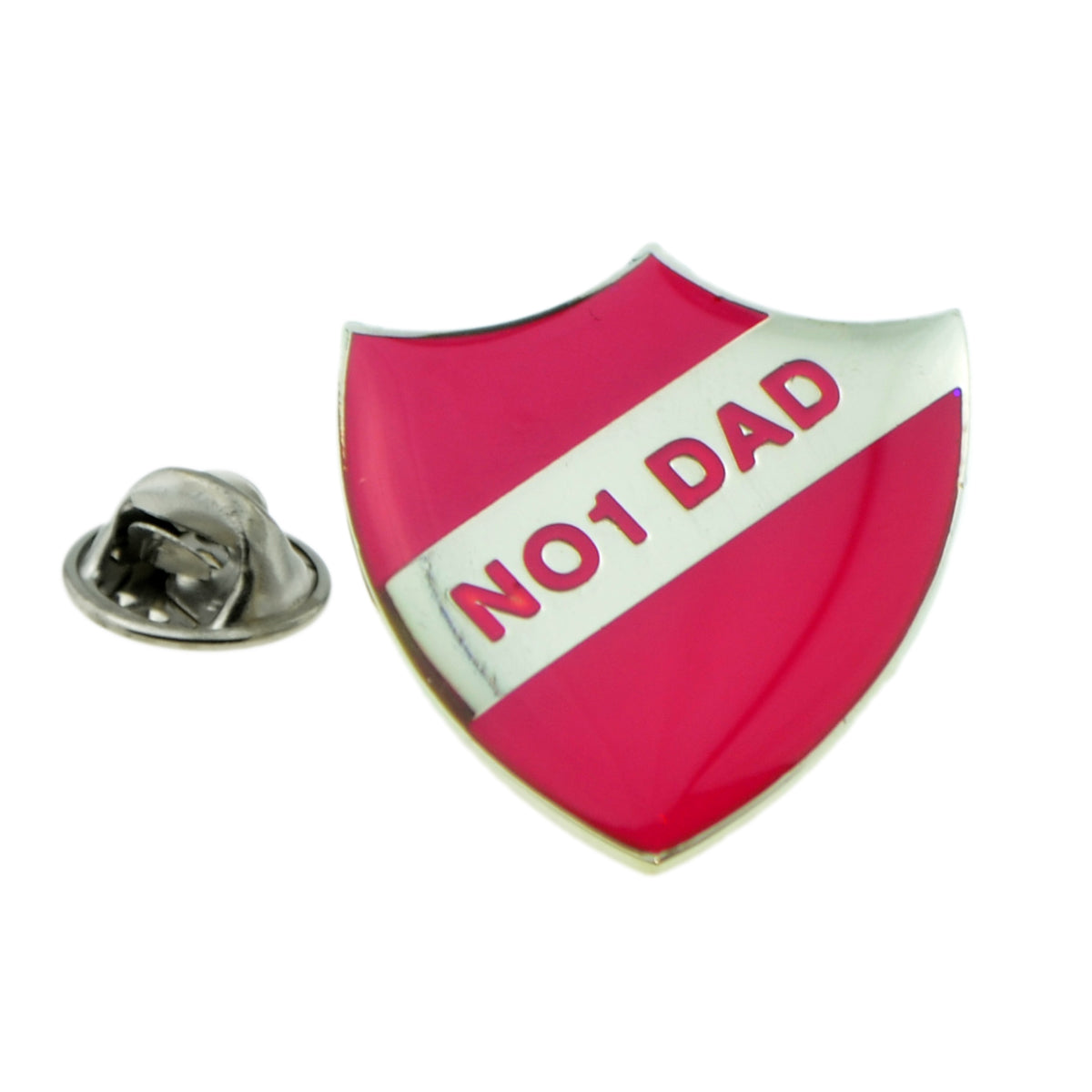 Hot Pink No 1 Dad School Badge
