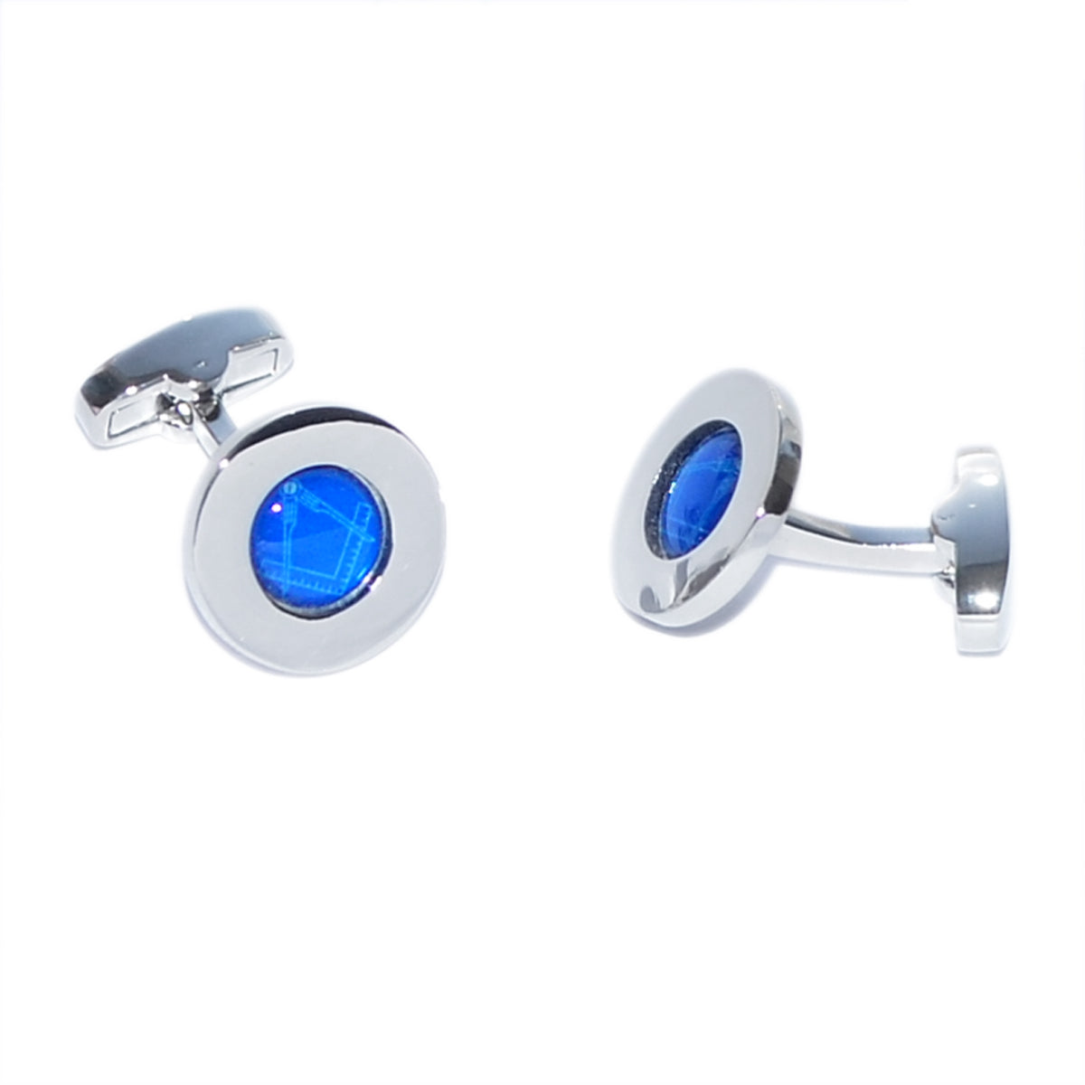 Masonic Blue Centred Cufflinks | Ashton and Finch