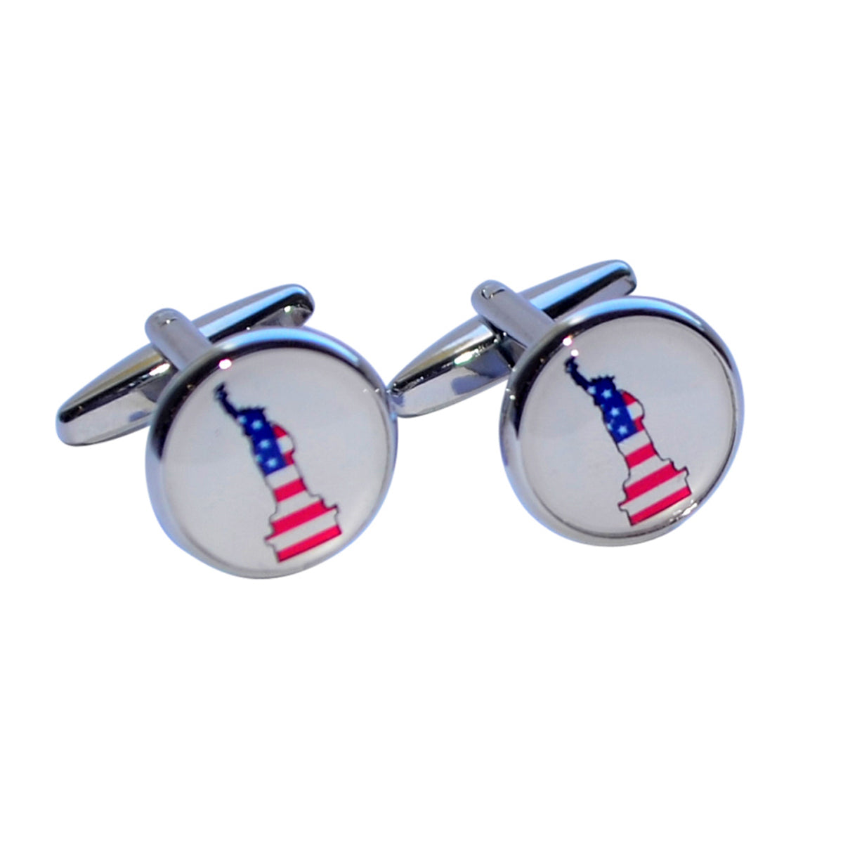 Statue of Liberty with Stars & Stripes Iconic Design Cufflinks | Ashton and Finch