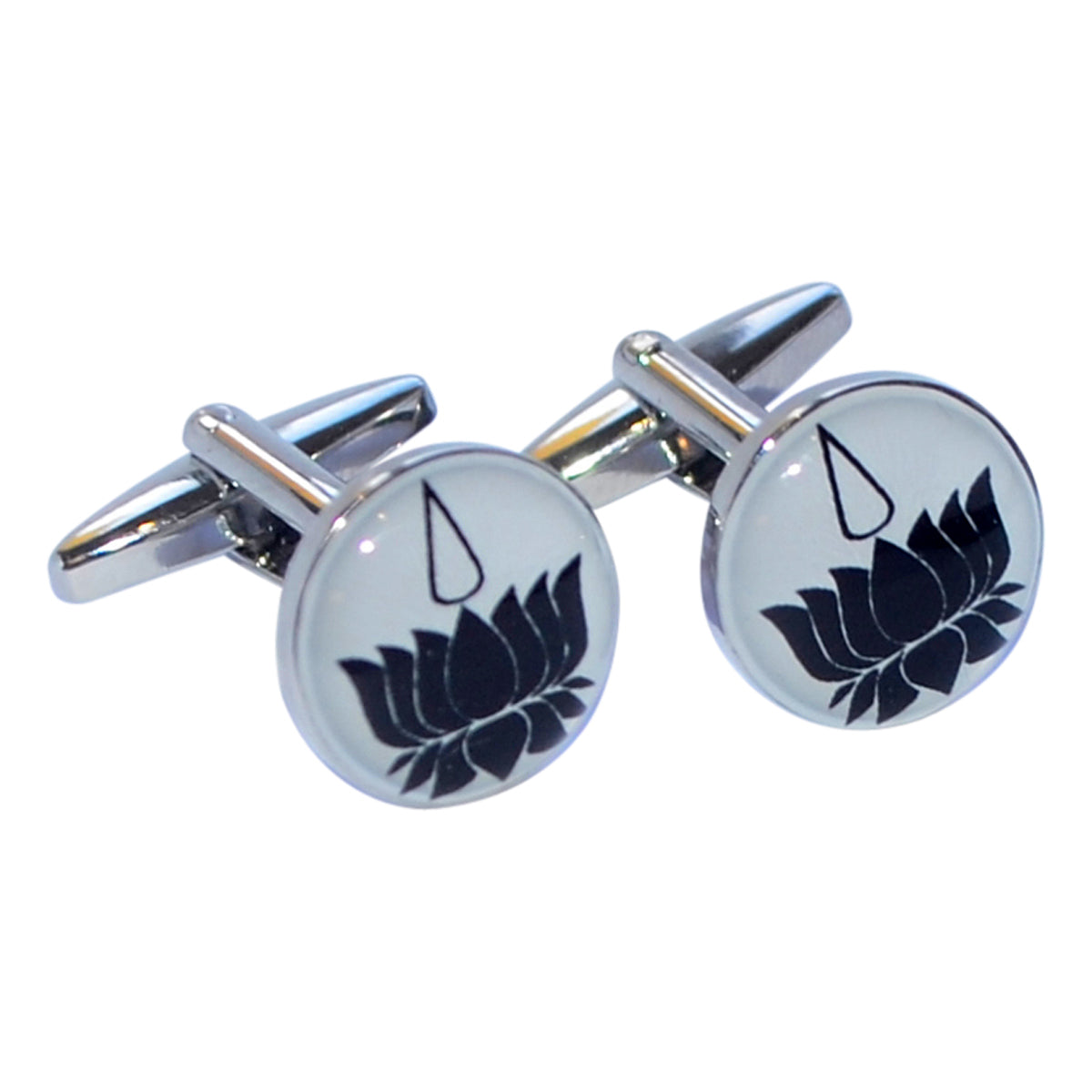 Ayyavazhi Design Round Cufflinks | Ashton and Finch