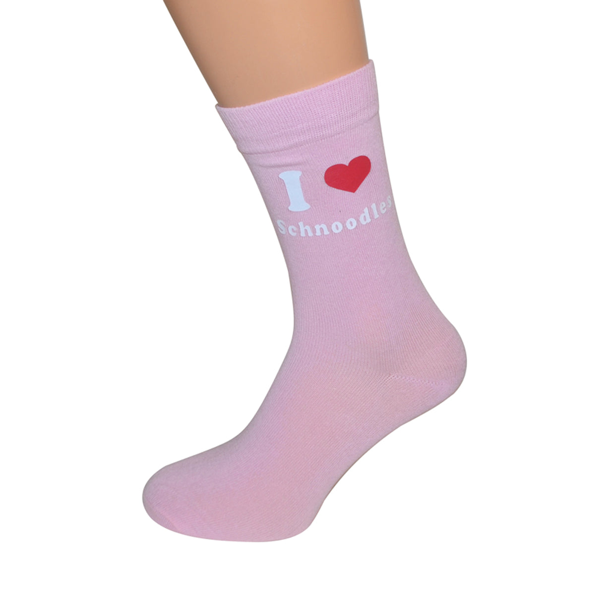 I Love Schnoodles Ladies Pink Socks| Ashton and Finch