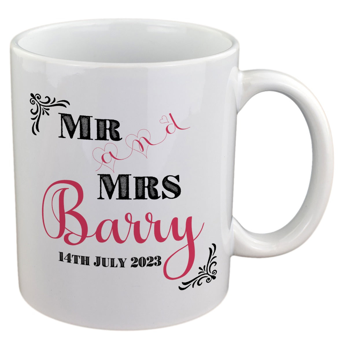 Personalised Wedding Mug – Mr & Mrs with Date Engraving | Ashton and Finch