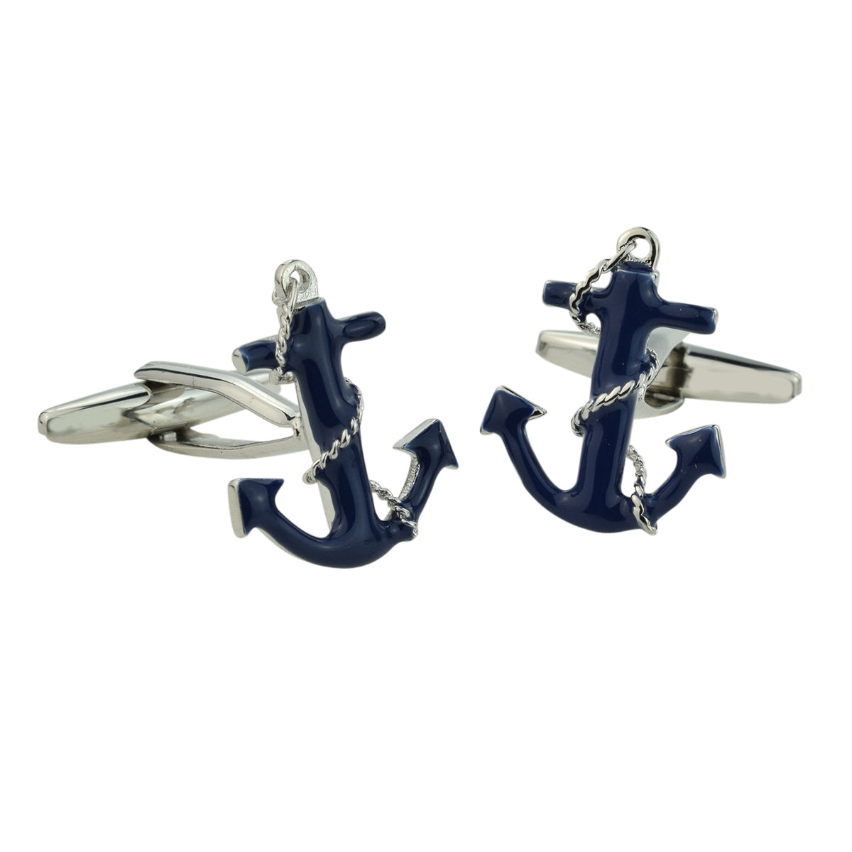 Blue Anchor & Chain Cufflinks | Ashton and Finch
