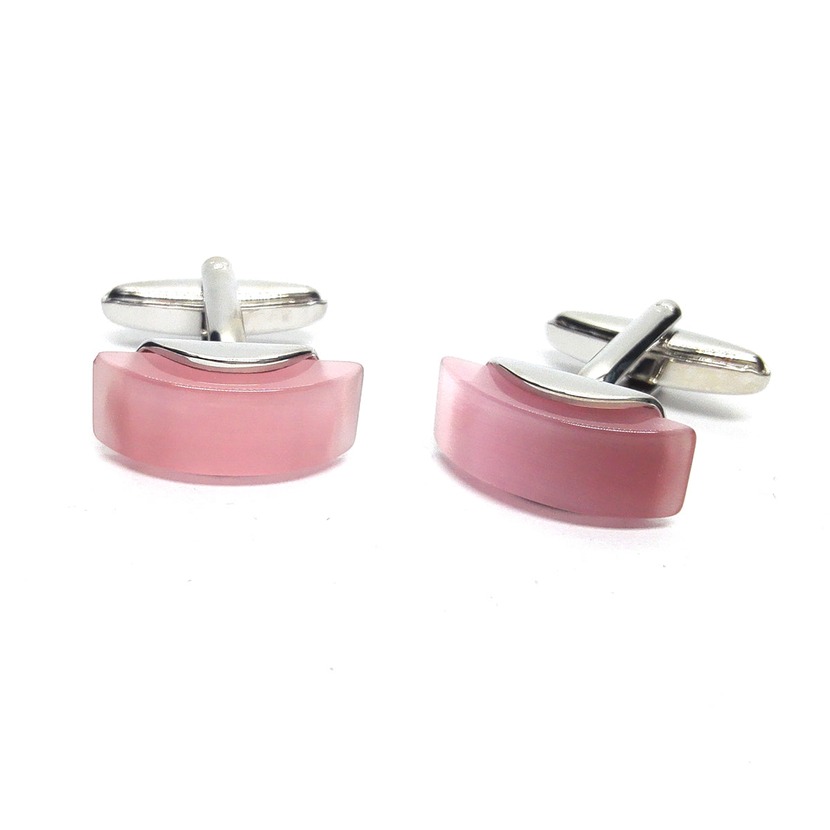 Pink Rounded Acrylic Classic Cufflinks | Ashton and Finch