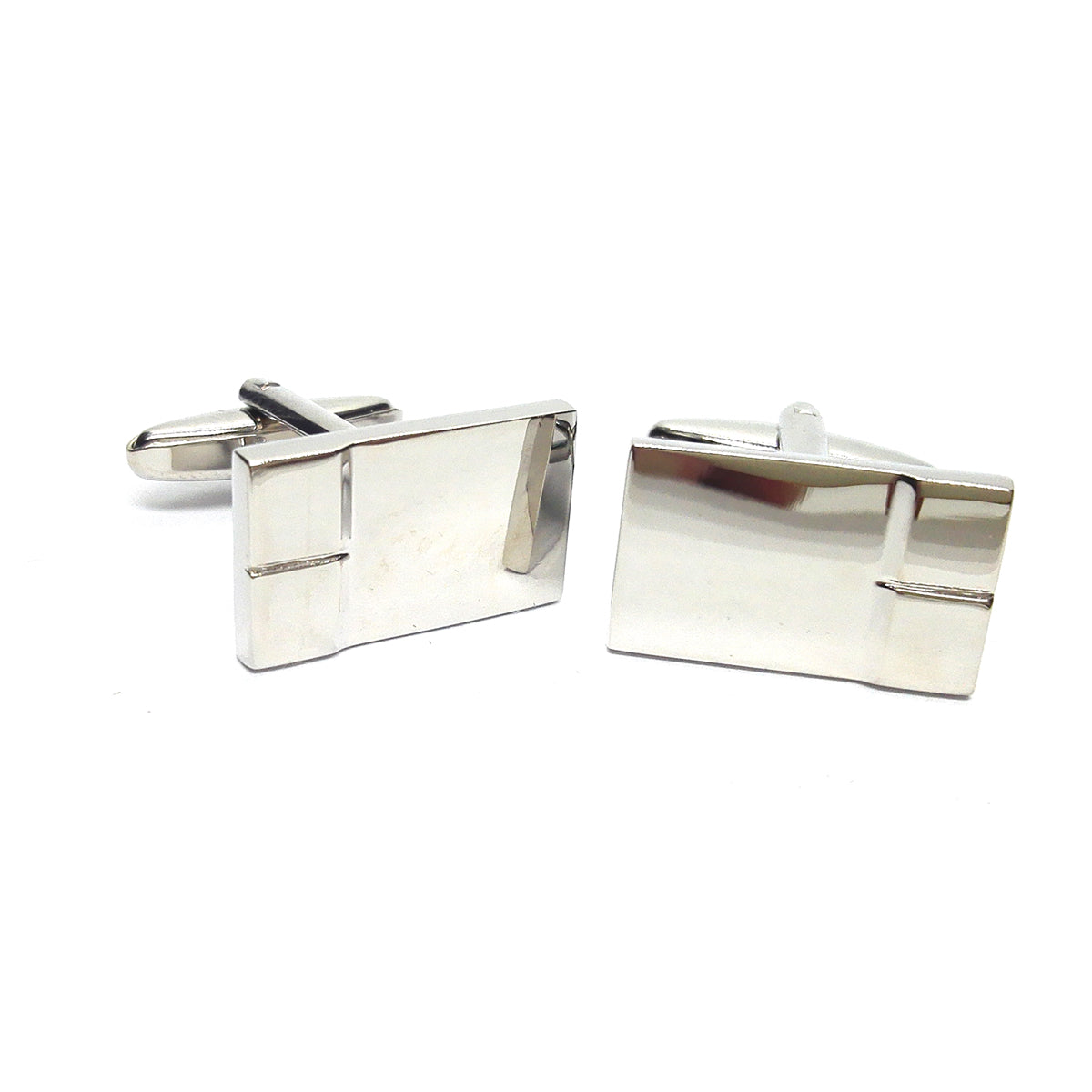 Silver Classic Metal Cufflinks | Ashton and Finch