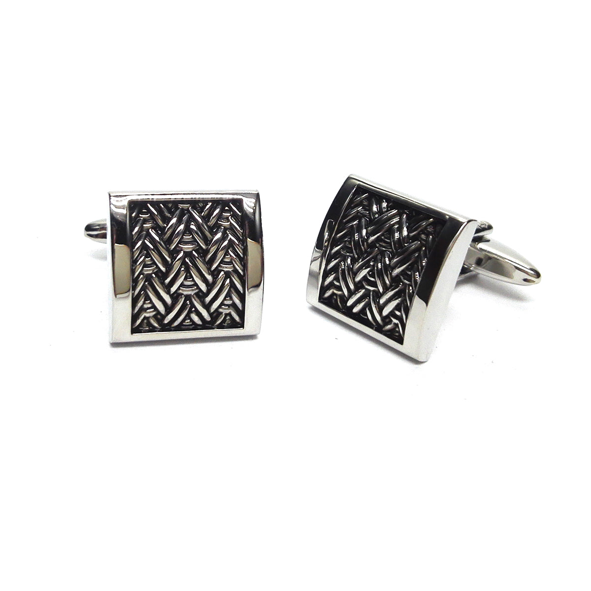 Square Hammered Classic Cufflinks | Ashton and Finch