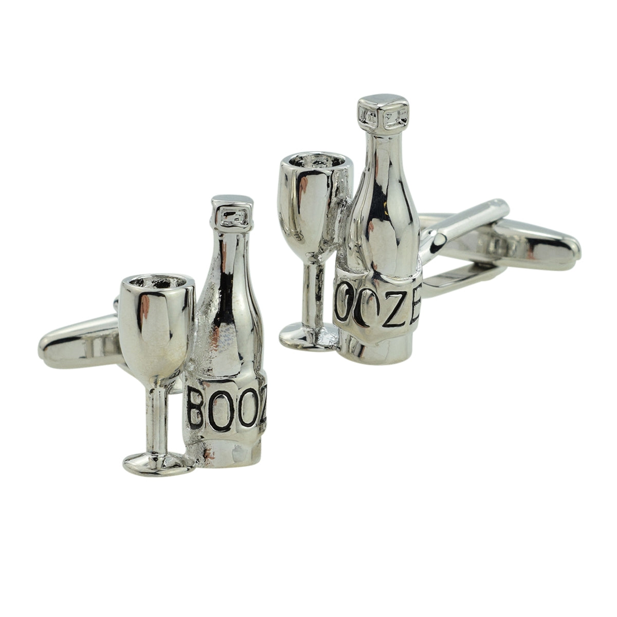 Booze, Wine Bottle & Glass Drinkers Cufflinks | Ashton and Finch