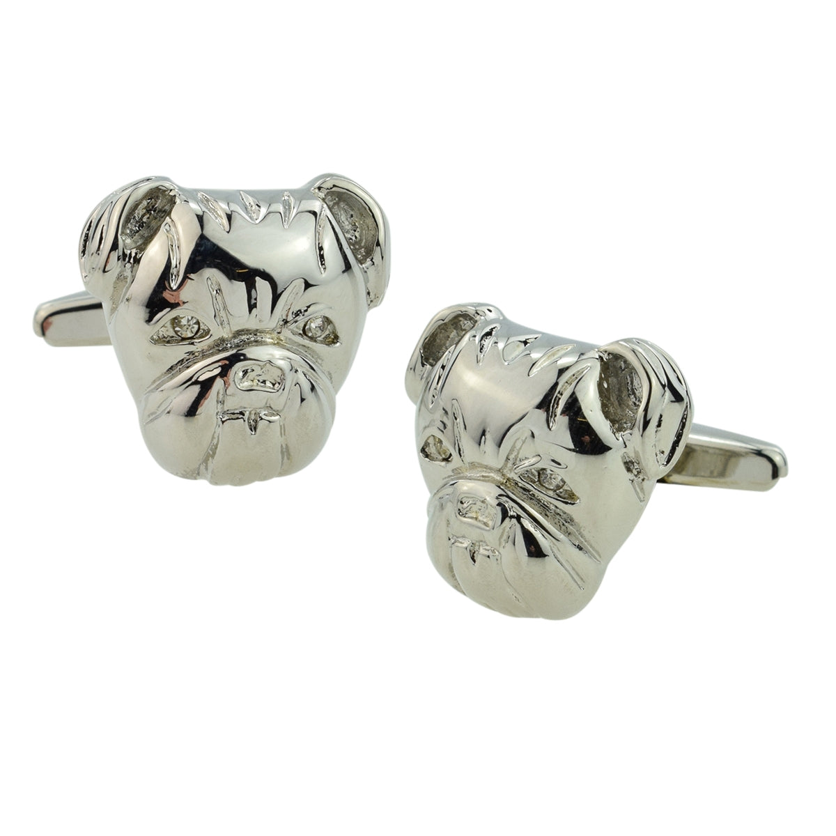 British Bulldog Dog Pet Cufflinks with Blue Eyes | Ashton and Finch