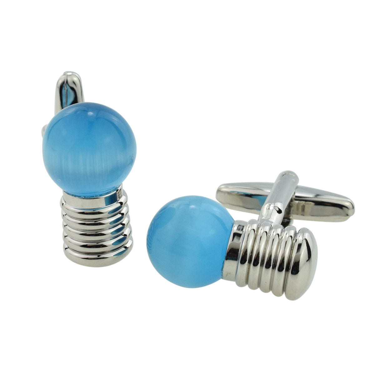 Light Bulb Electrician Sparkys Cufflinks - Blue | Ashton and Finch