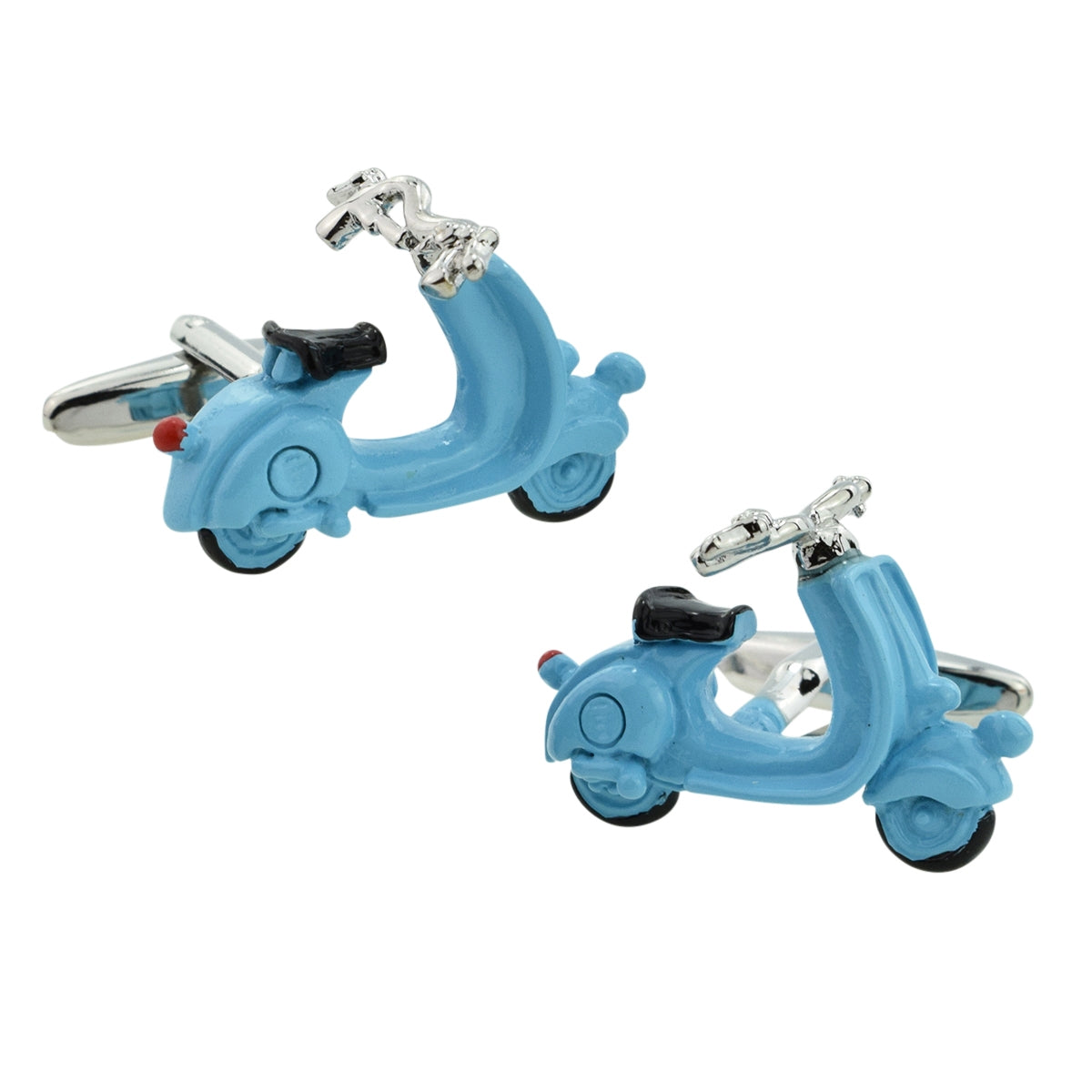 Large Detailed Design Blue Scooter MOD Cufflinks | Ashton and Finch