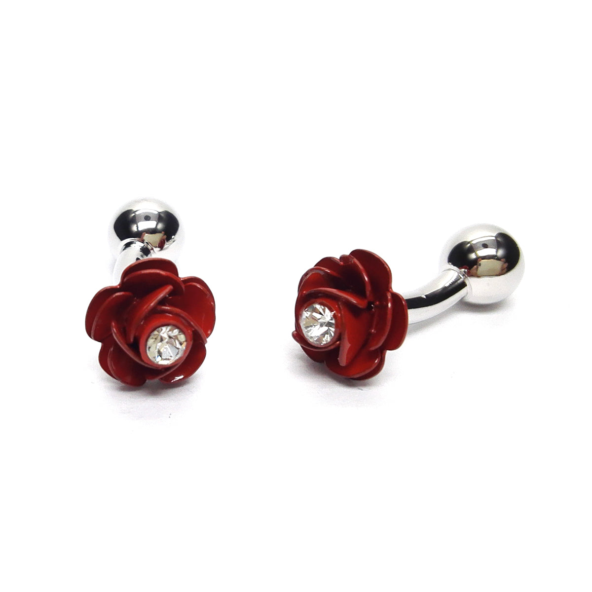 Crystal Red Rose Cufflinks | Ashton and Finch