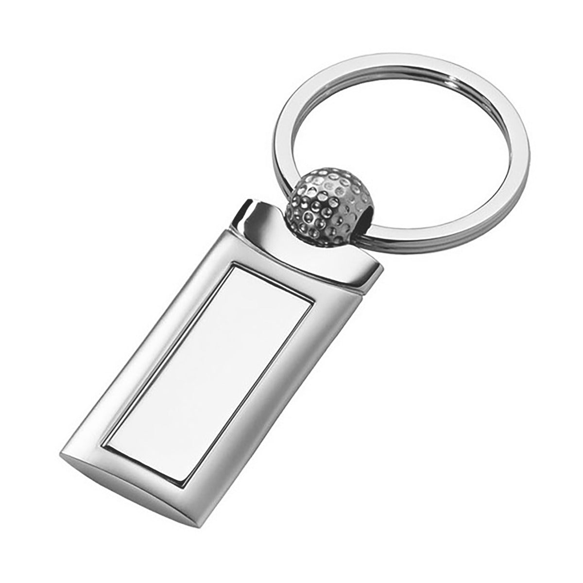Personalised Rectangular Golf Ball Keyring – Engravable