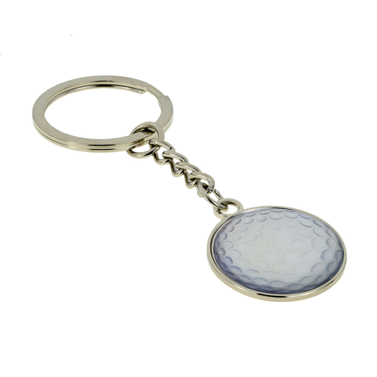 Personalised White Domed Golf Ball Keyring – Engravable