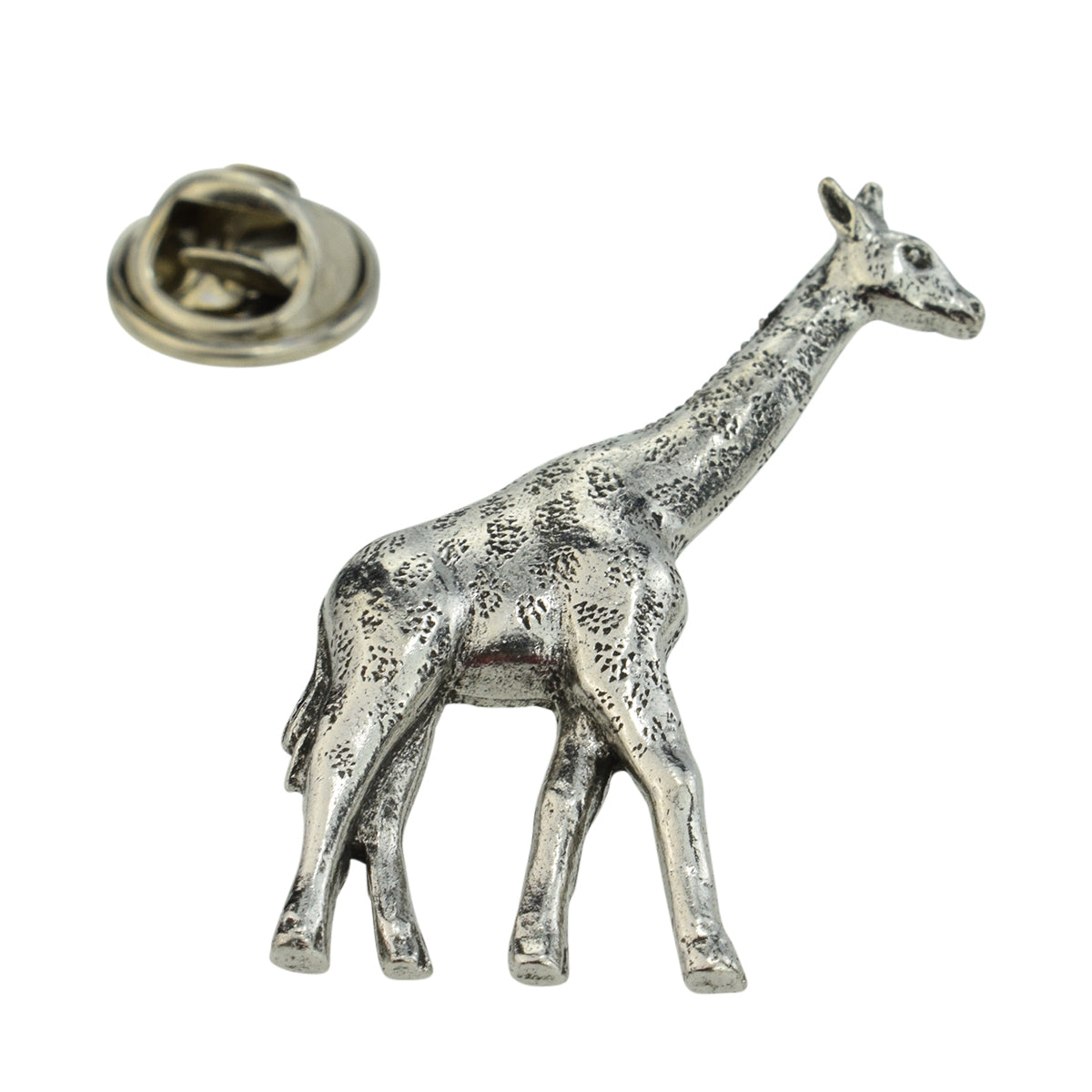 Giraffe Pewter Lapel Pin Badge