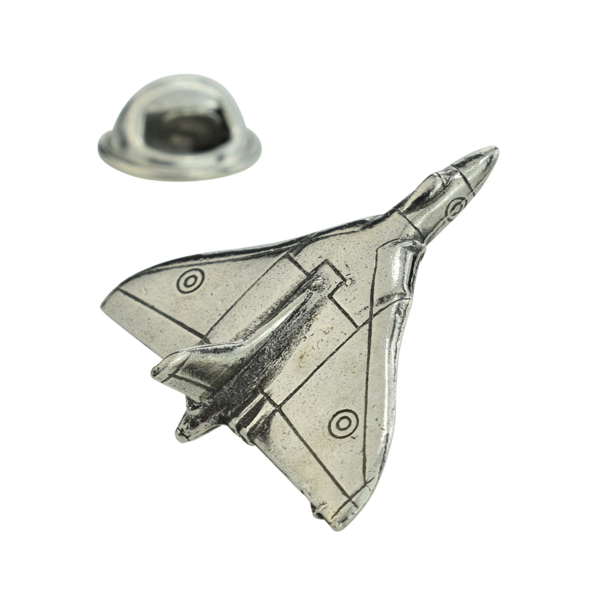 Vulcan Bomber Aeroplane Pewter Lapel Pin Badge