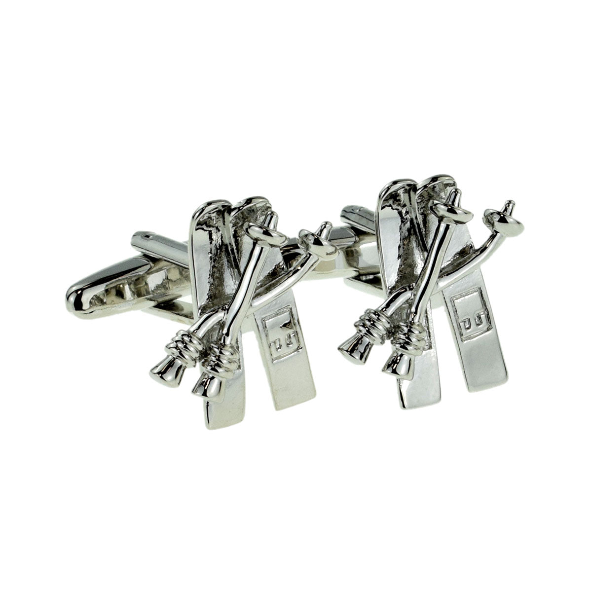 Pair of Skis and Poles Skiing Cufflinks | Ashton and Finch