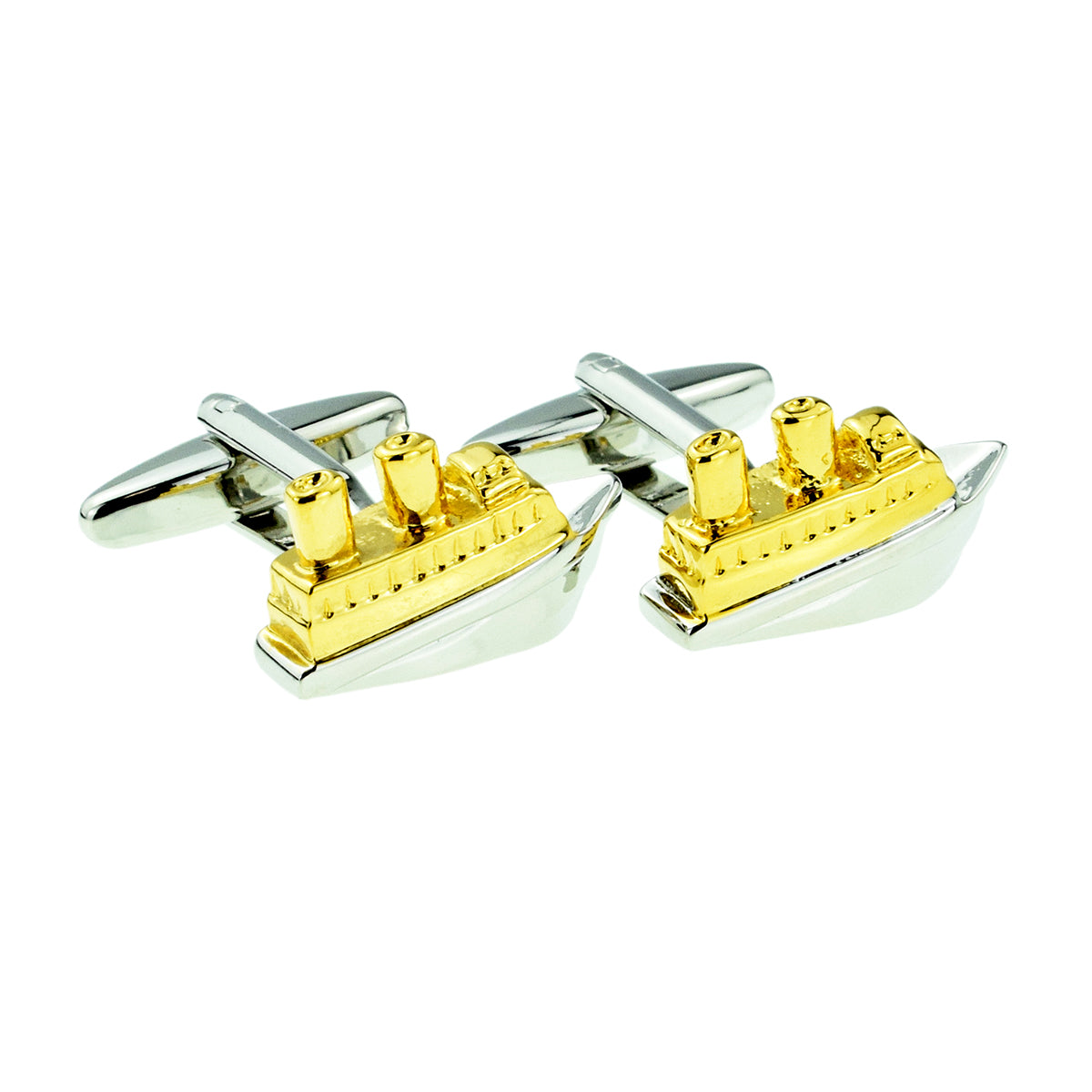 Two Tone Cruise Ship Sailors Cufflinks | Ashton and Finch