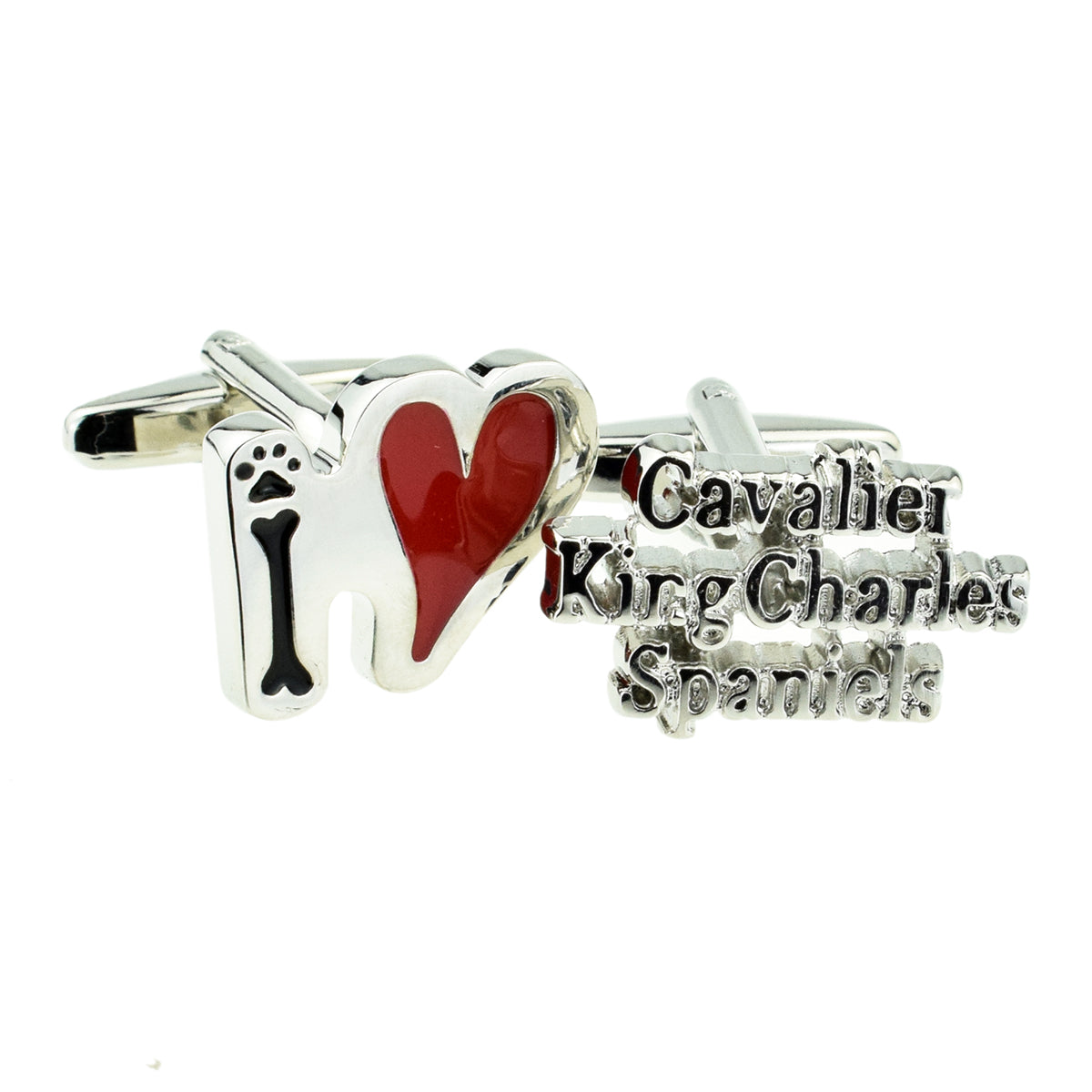 I Love Cavalier King Charles Spaniels Dog Cufflinks | Ashton and Finch