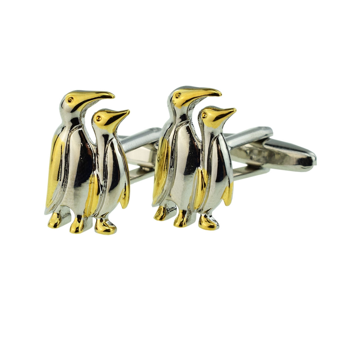 Two Tone Gold & Silver Penguins Cufflinks | Ashton and Finch