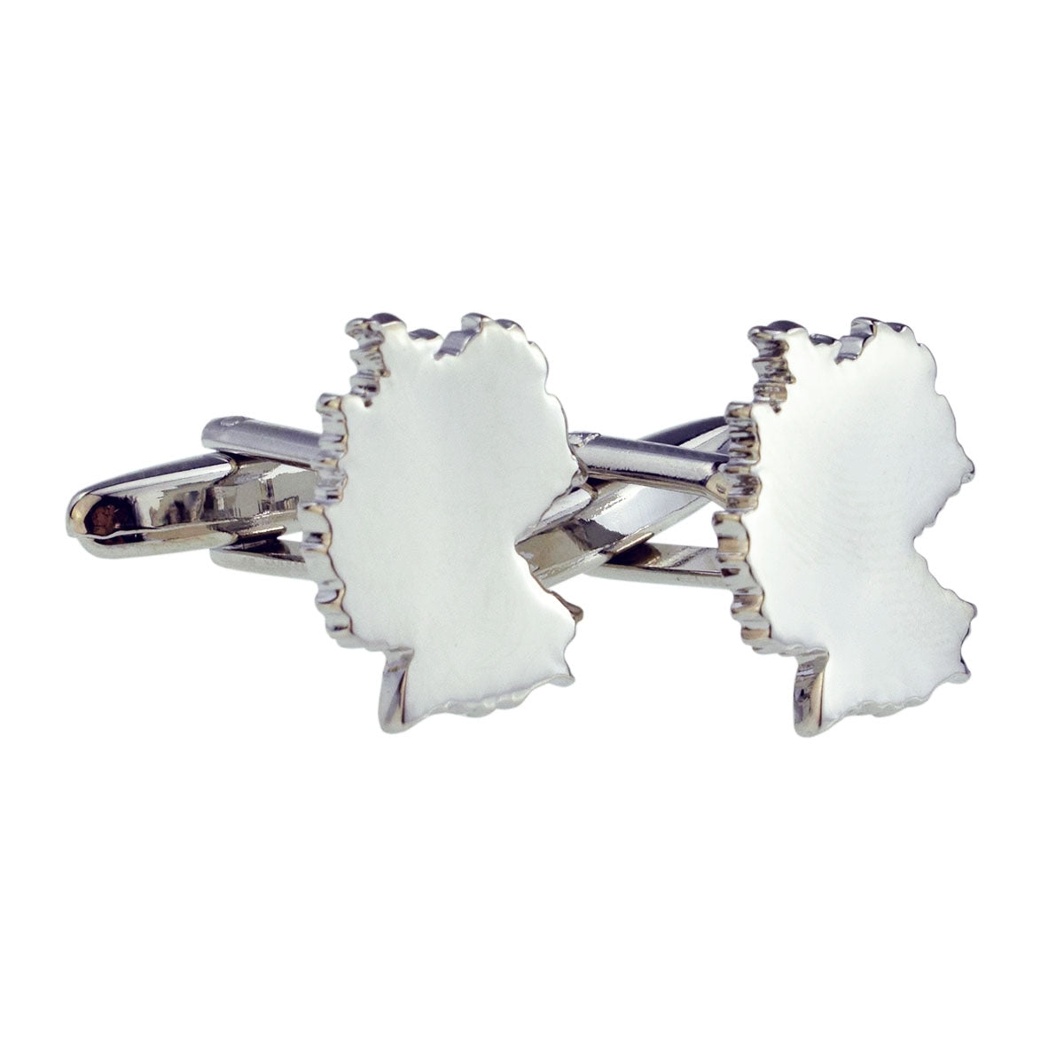 Outline Map of Germany Rhodium Plated Cufflinks | Ashton and Finch