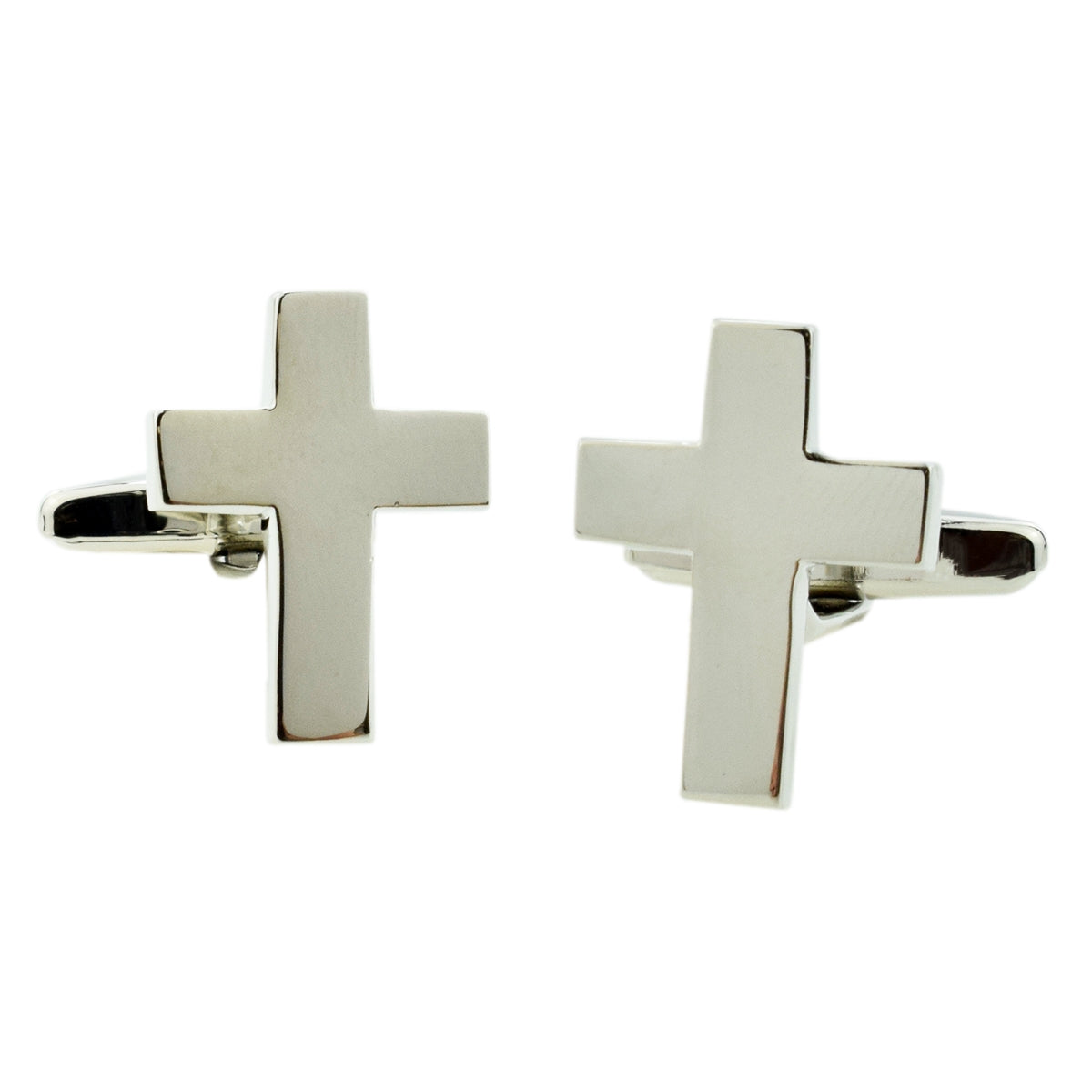 Rhodium Plated Christian Cross Cufflinks | Ashton and Finch