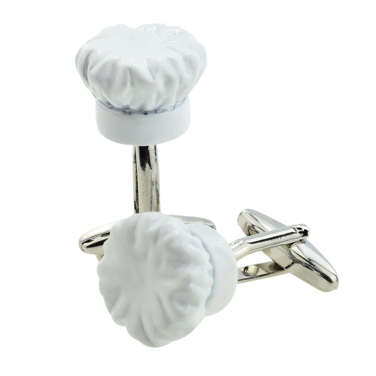 Full 3D White Chefs Hat Cufflinks | Ashton and Finch