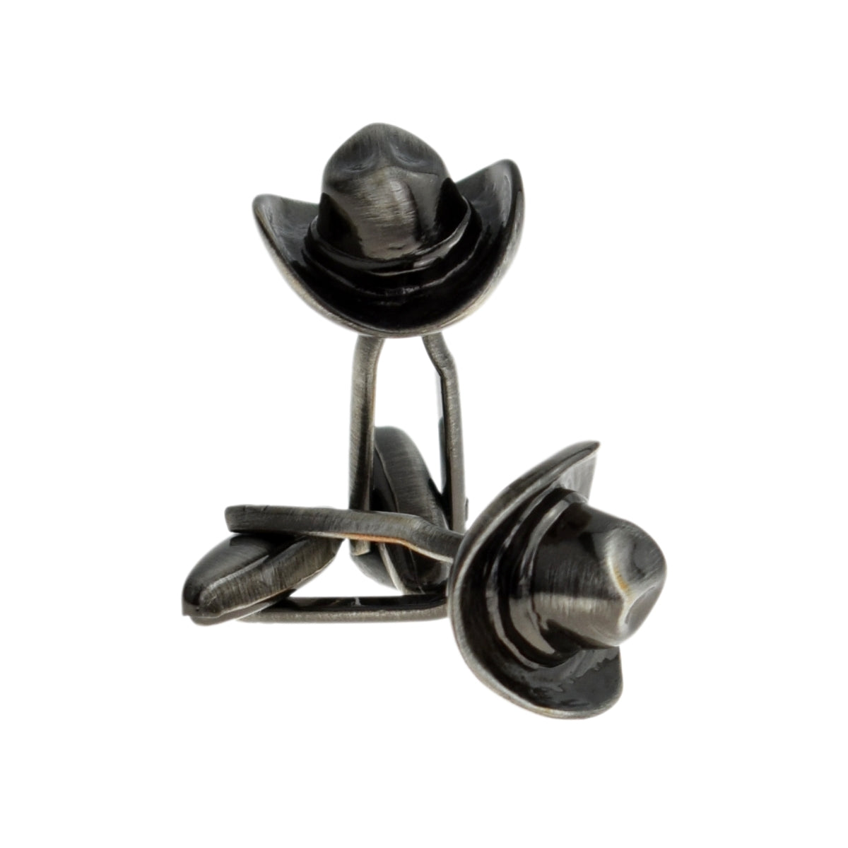 Gunmetal Finish Cowboy Hat Cufflinks | Ashton and Finch