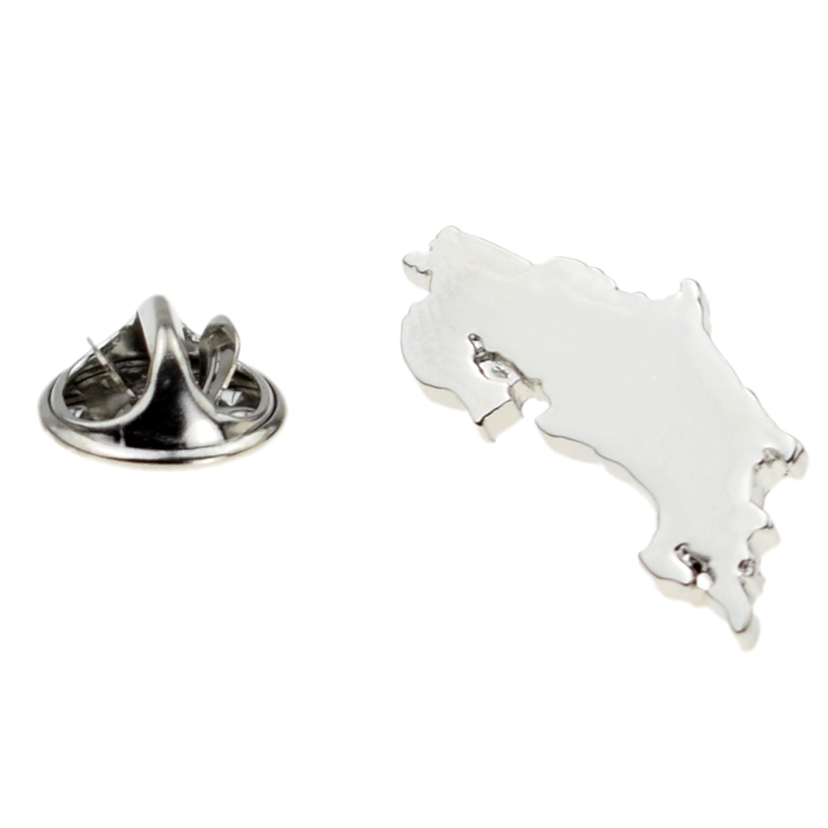 Outline Map of Costa Rica Lapel Pin Badge