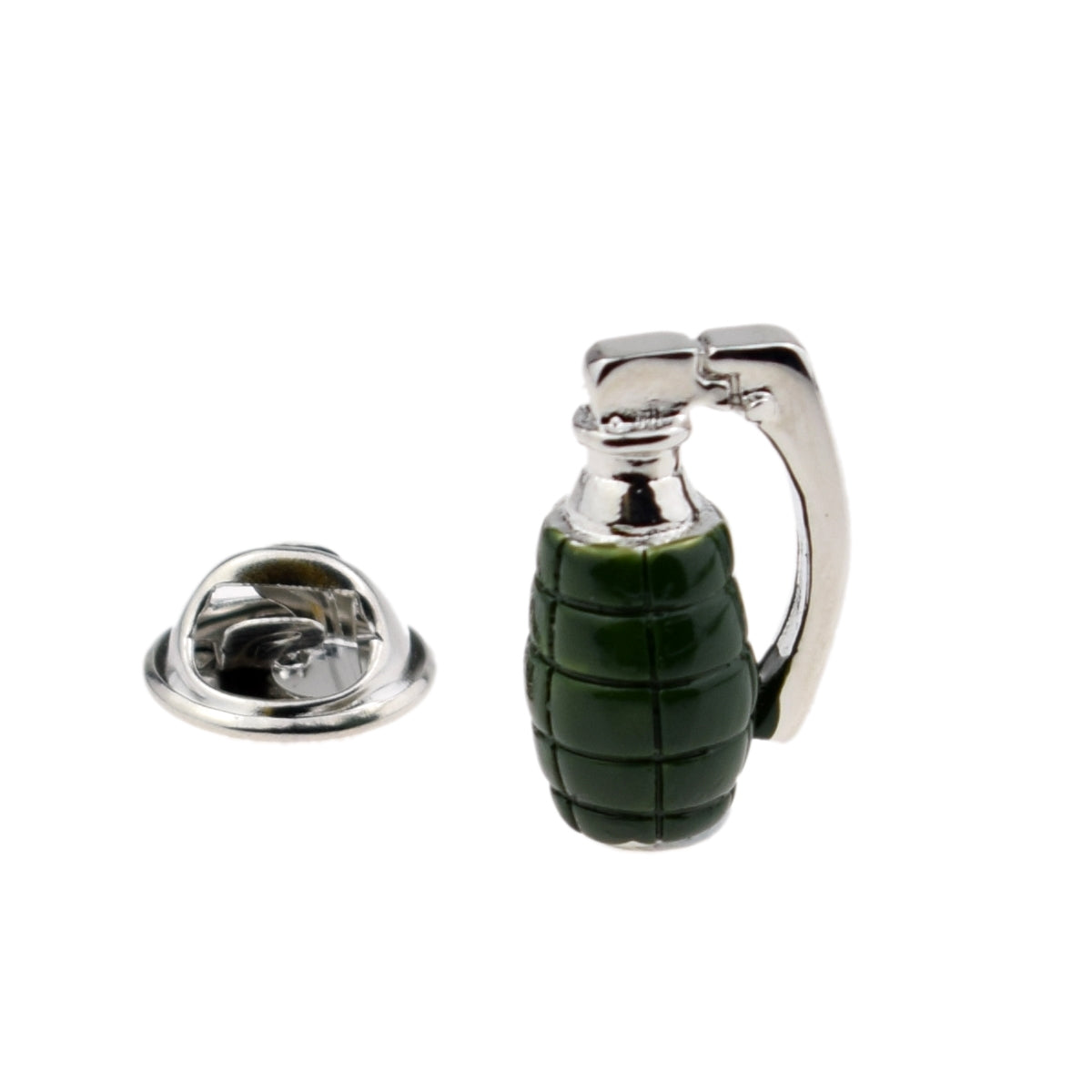 Green Grenade Lapel Pin Badge