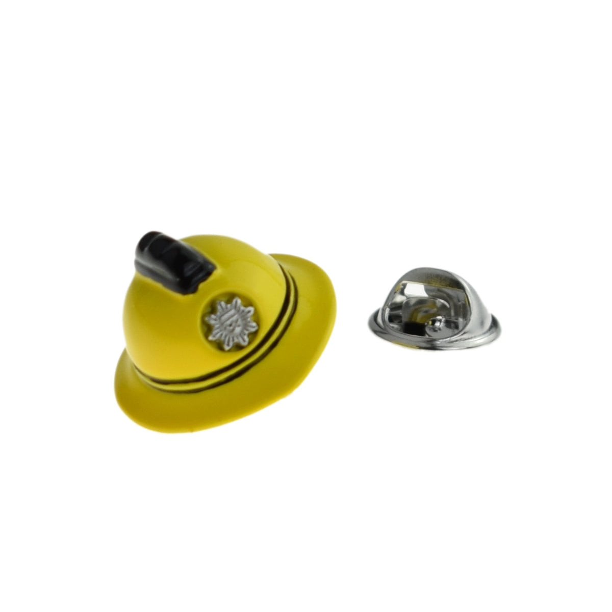 Yellow Firefighter Firemans Fire Fighter Helmet Lapel Pin Badge