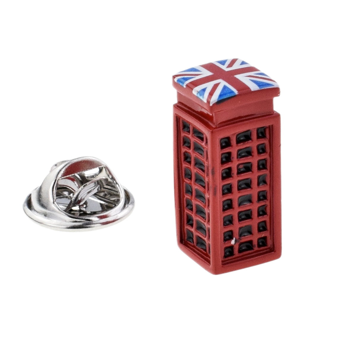 Union Jack Top Phone Box Design Lapel Pin Badge