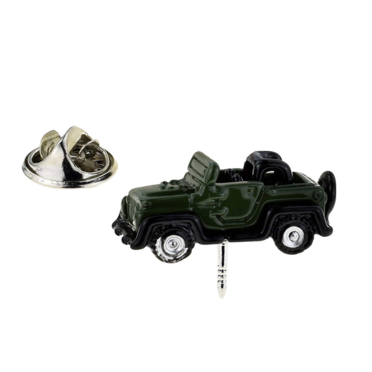 Green Jeep Design Lapel Pin Badge