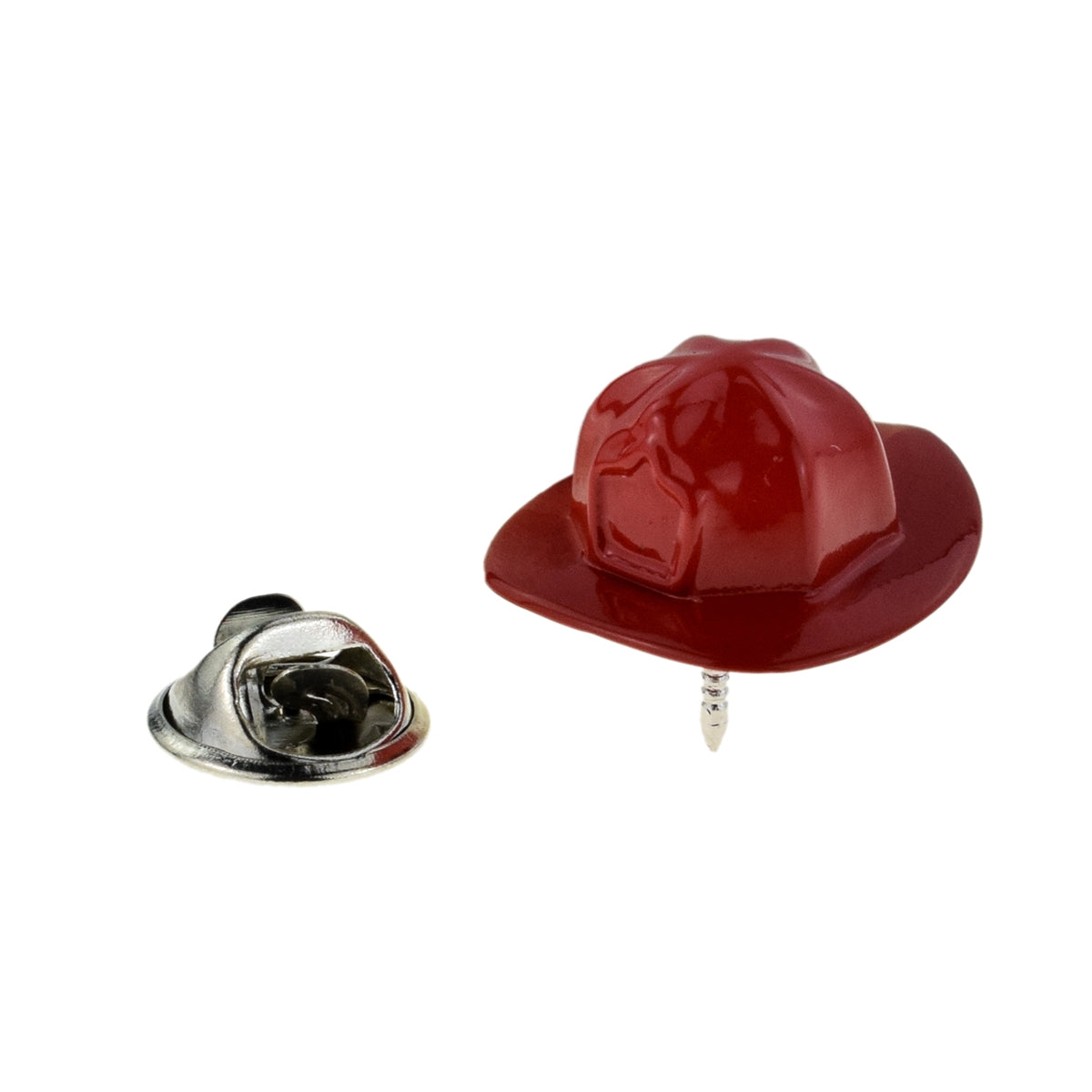 USA American Red Firefighter Firemans Fire Fighter Helmet Lapel PIn Badge