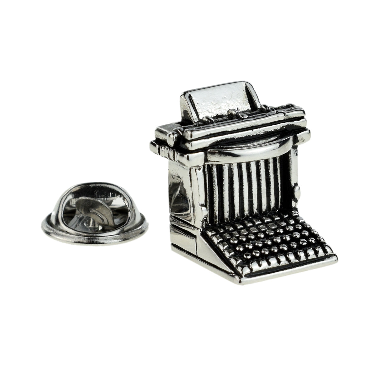 Retro Typewriter Design lapel Pin Badge