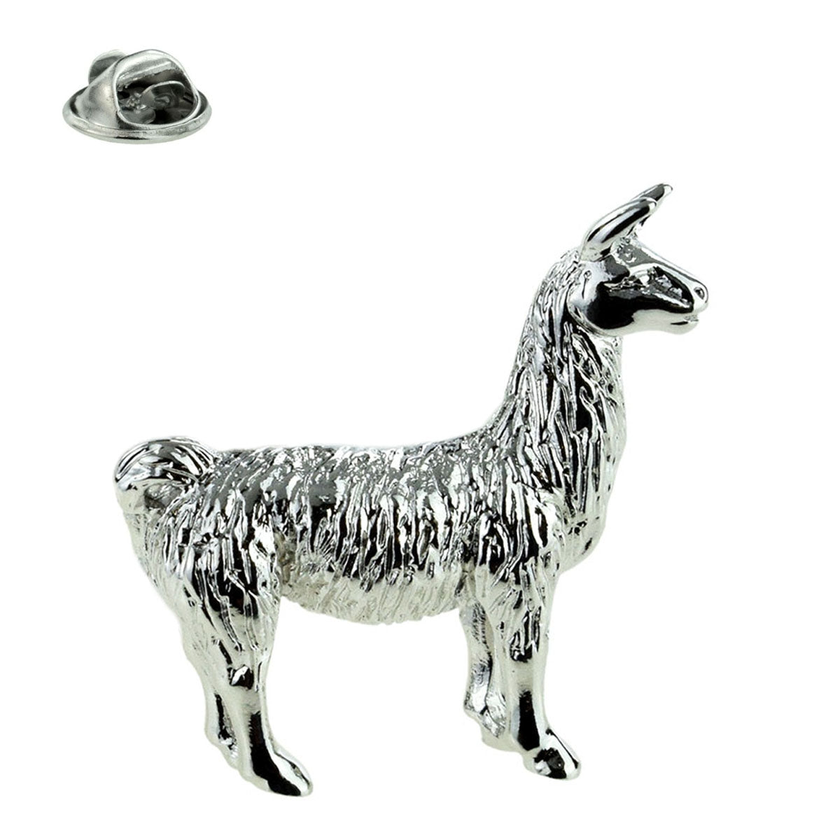 Standing Llama Design Lapel Pin Badge