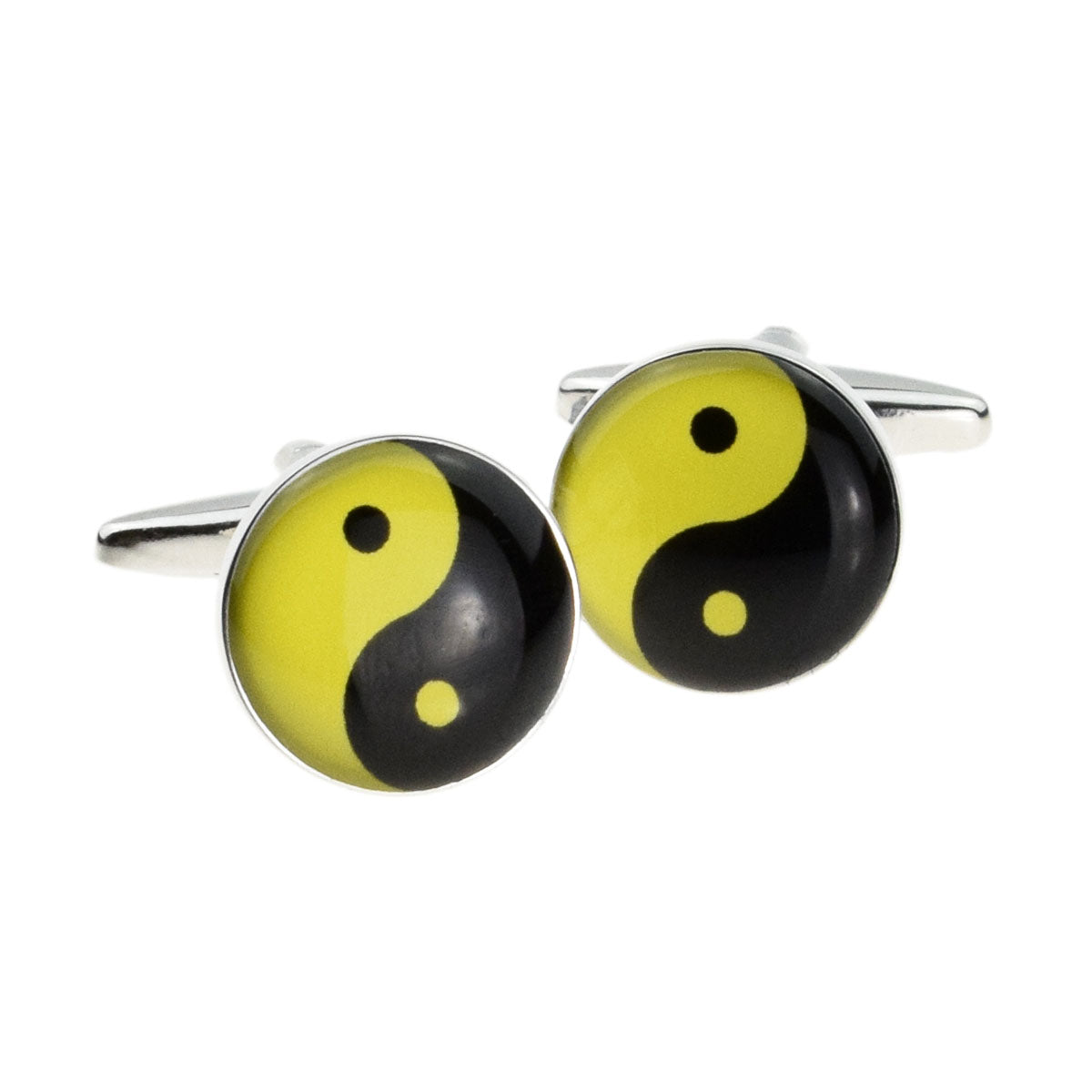Yellow & Blue Yin & Yang Cufflinks | Ashton and Finch