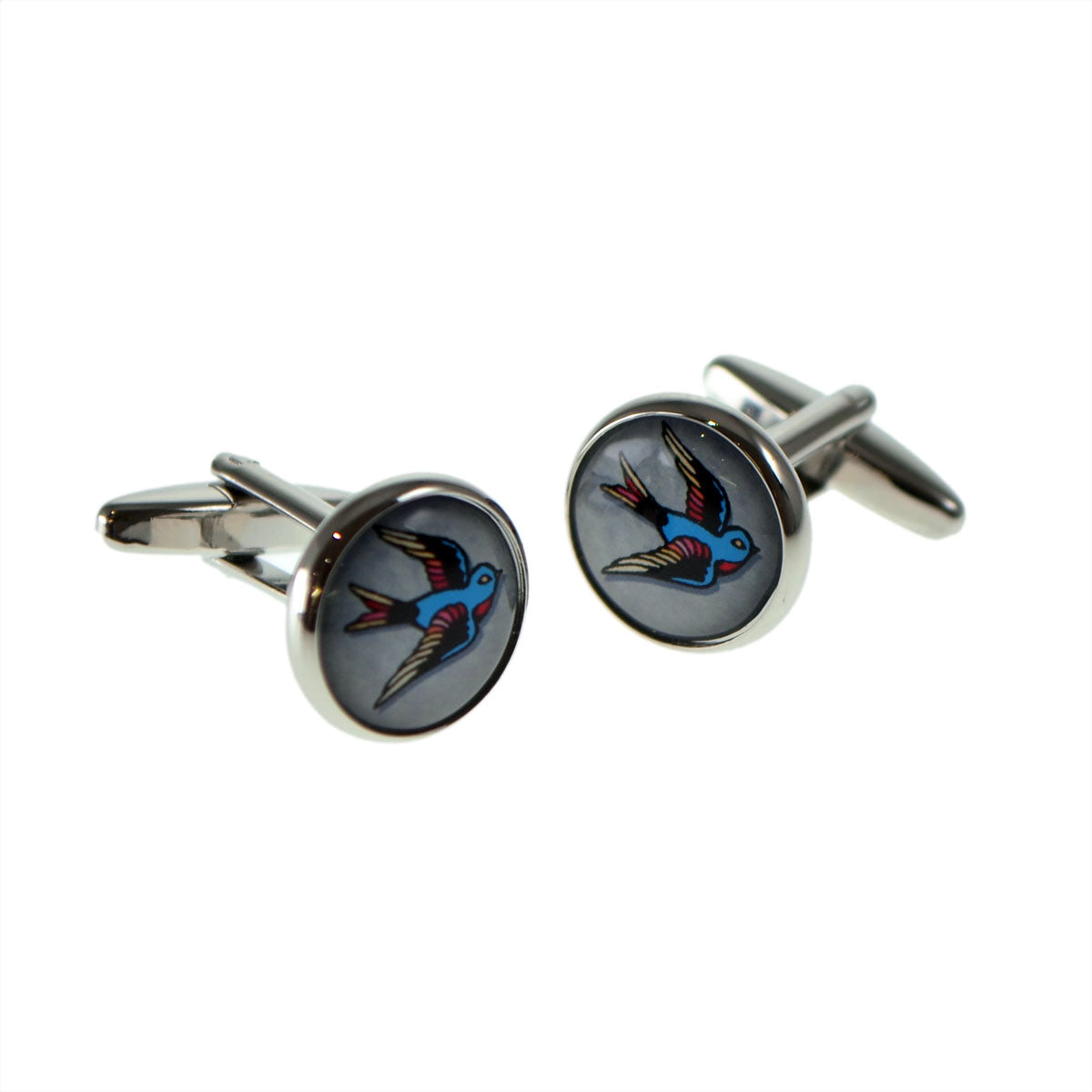 Swallow Tattoo Art Style Cufflinks | Ashton and Finch