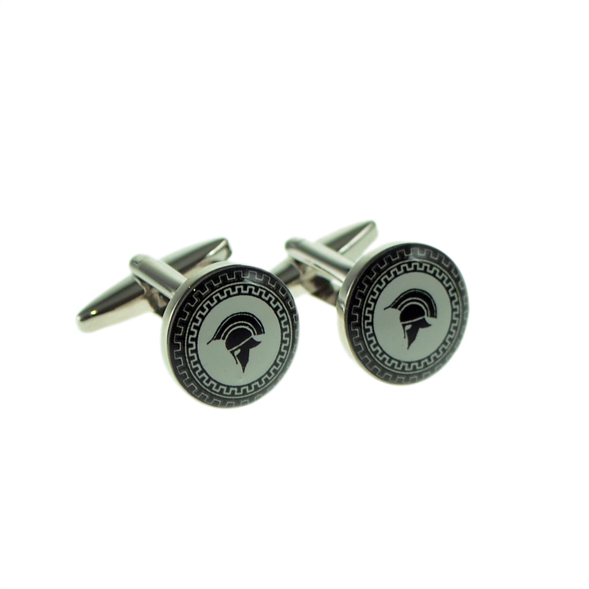 Ancient Greek Battle Helmet Cufflinks | Ashton and Finch