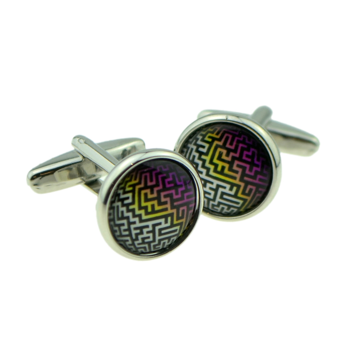 Multicoloured Maze Cufflinks | Ashton and Finch
