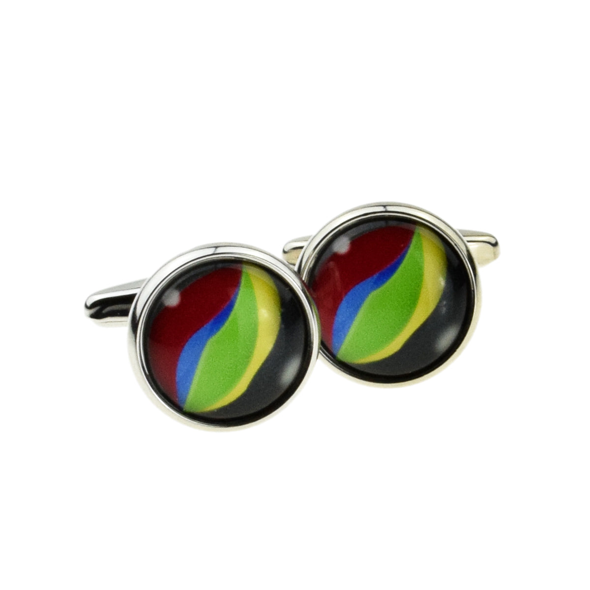 Marble Design Round Cufflinks | Ashton and Finch