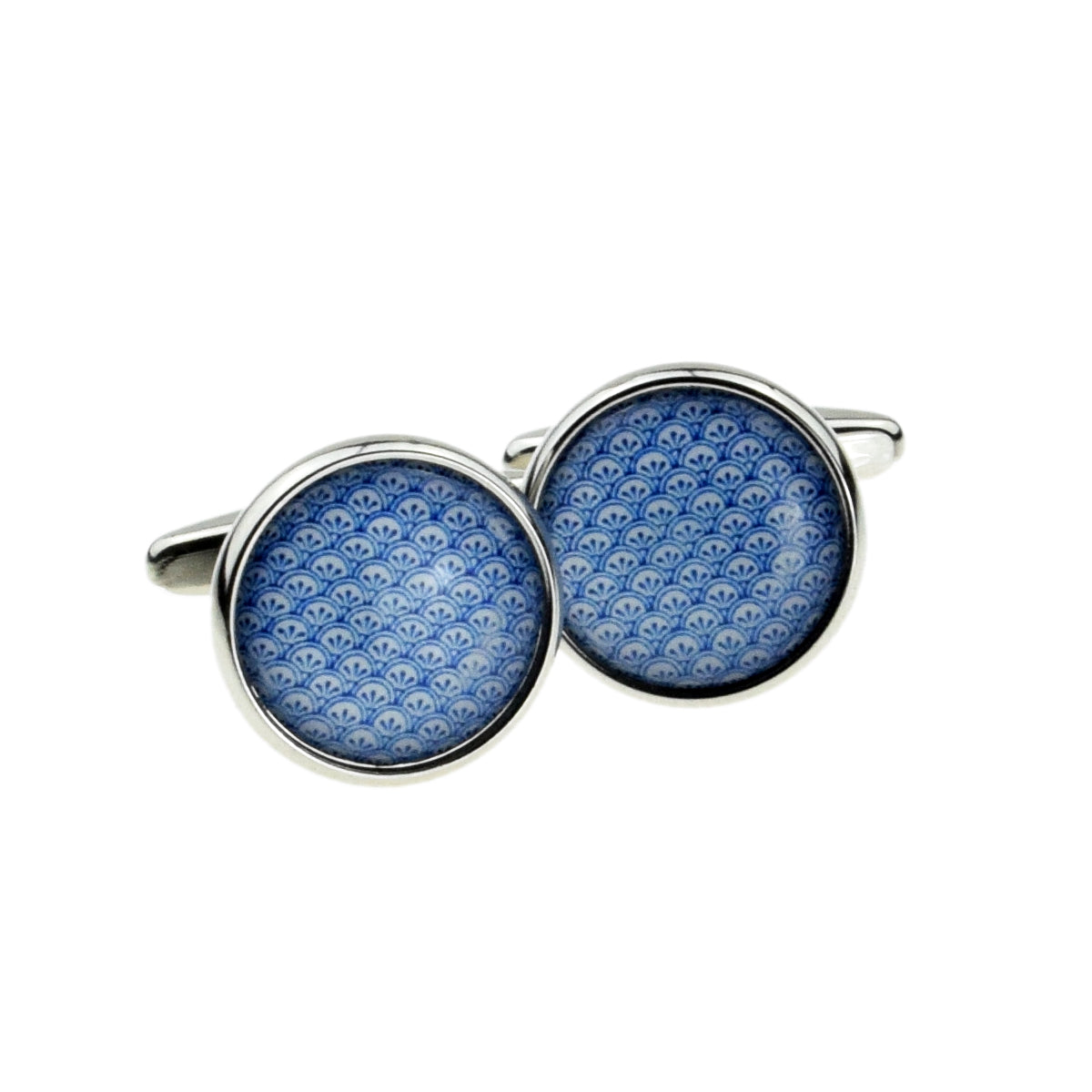 Repeating Shell Floral Pattern Cufflinks | Ashton and Finch