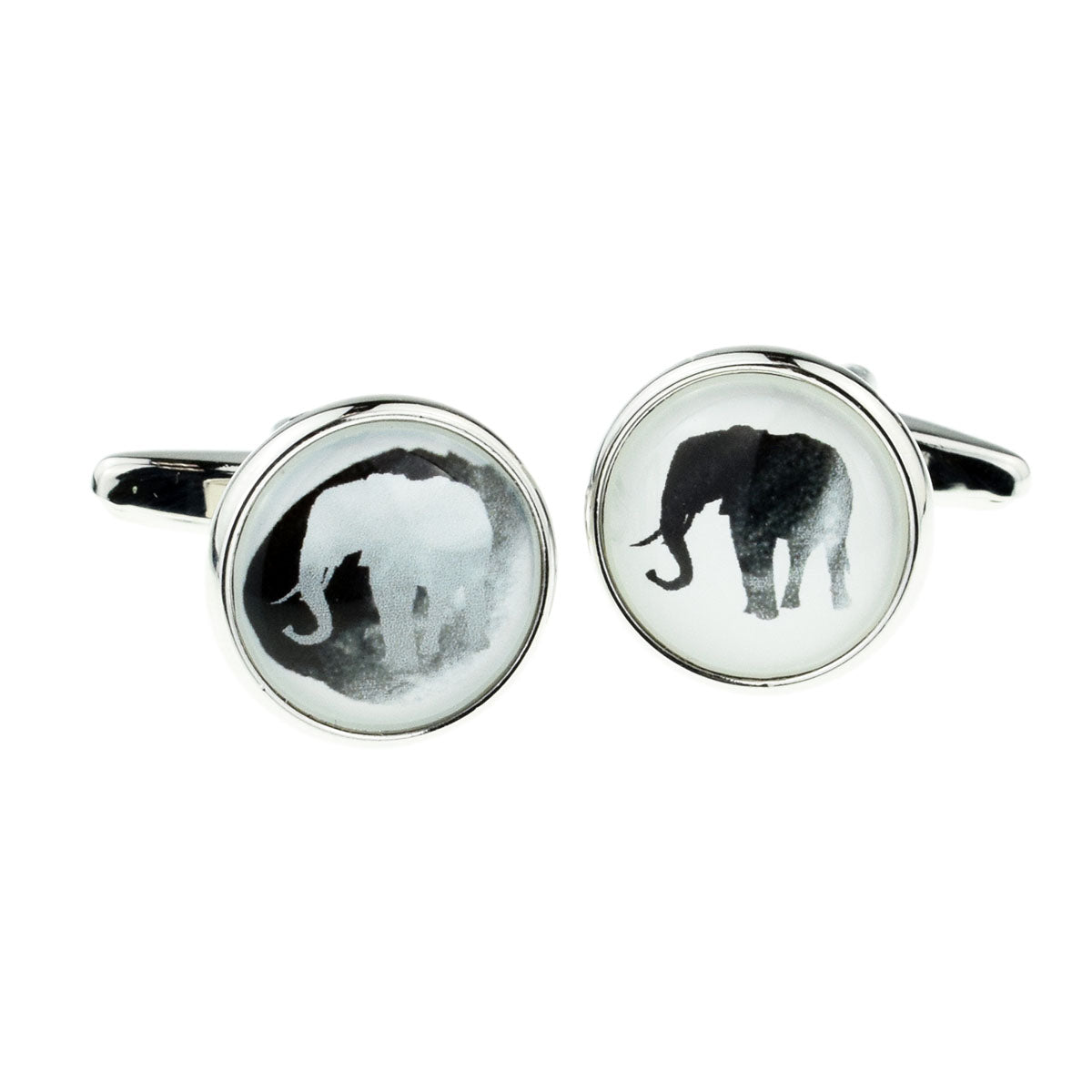 Elephants in Silhouette Cufflinks | Ashton and Finch