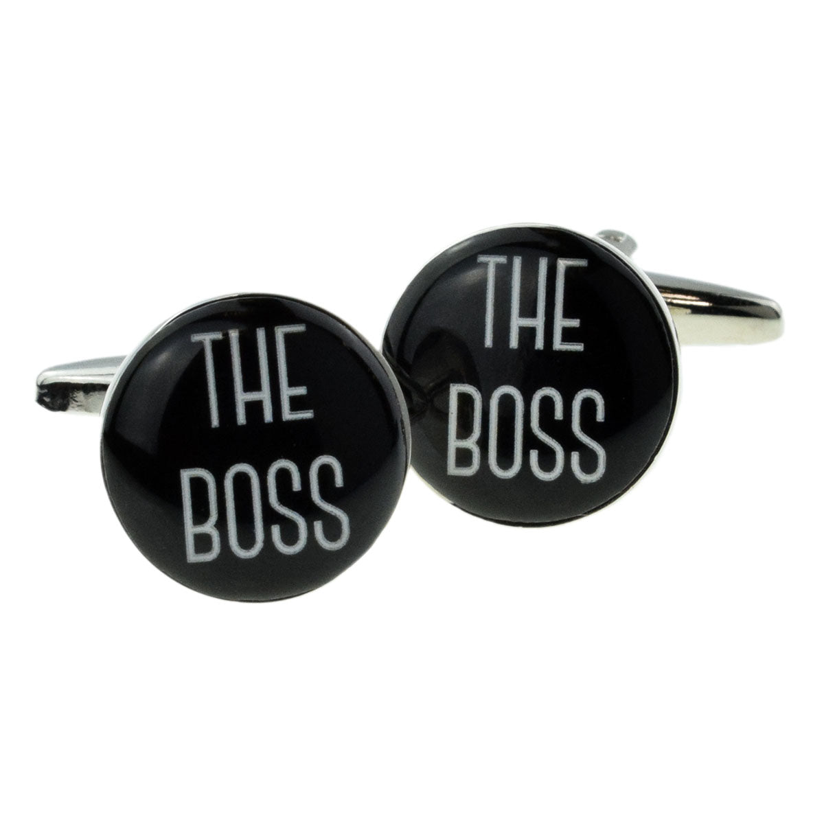 Black Round The Boss Cufflinks | Ashton and Finch