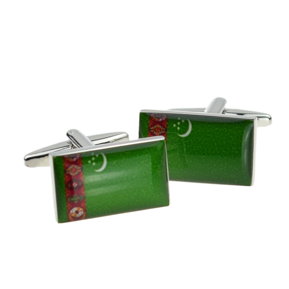 Turkmenistan Flag Cufflinks | Ashton and Finch