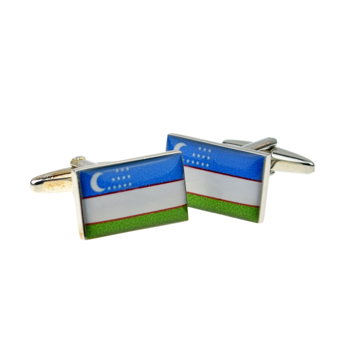 Uzbekistan Flag Cufflinks | Ashton and Finch