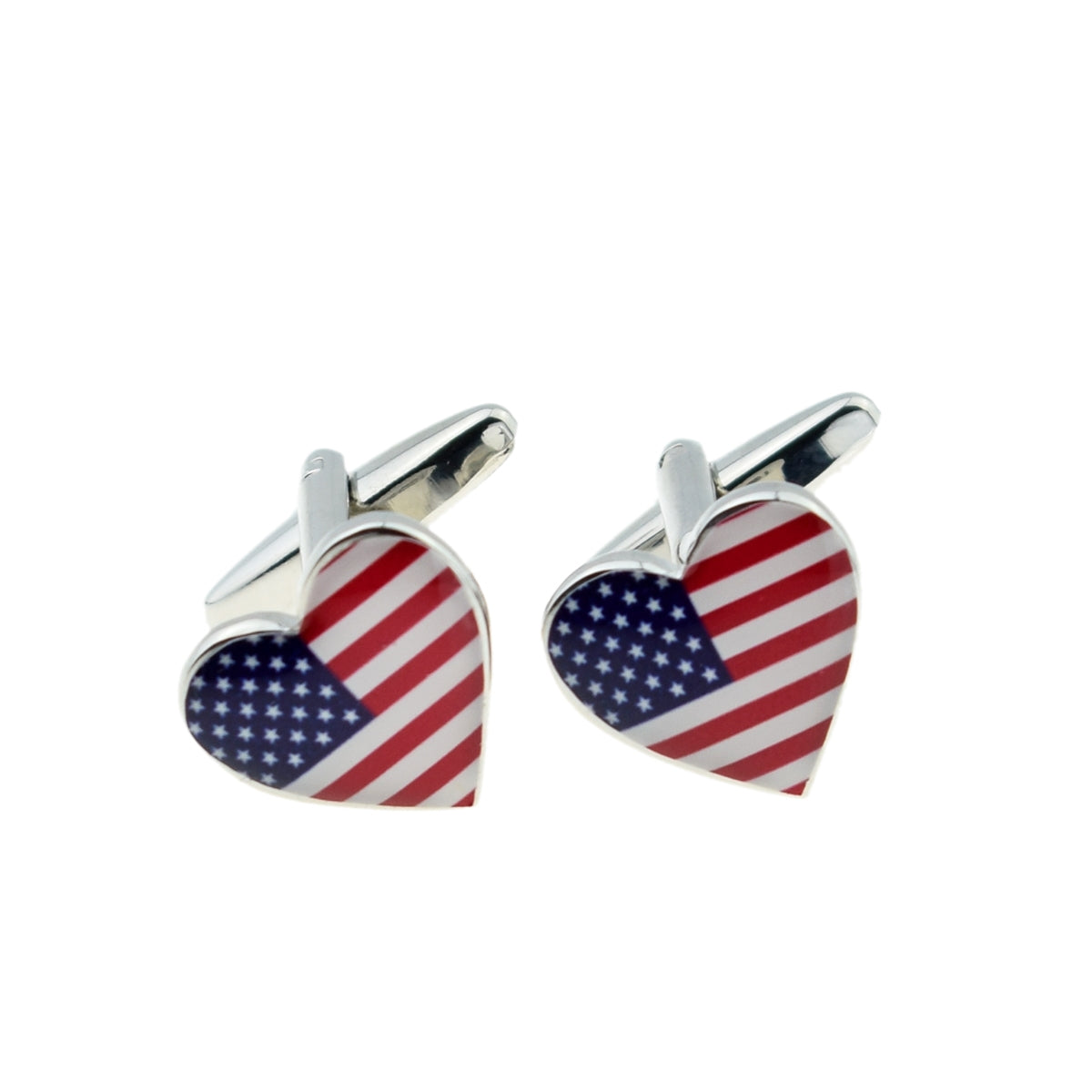 Stars & Stripes USA Flag Heart Cufflinks | Ashton and Finch