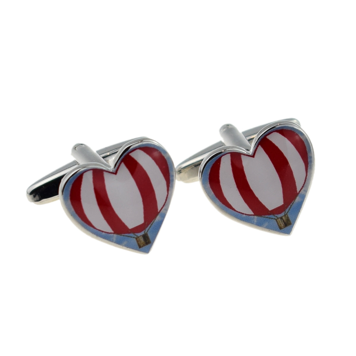 Hot Air Balloon Novelty Heart Shaped Cufflinks | Ashton and Finch